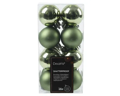 Produktbild von Weihnachtskugeln Kunststoff 4cm 16 Stück - Rosmarin