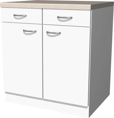 Produktbild von Küchenunterschrank - 80 cm breit - Weiß – Witus
