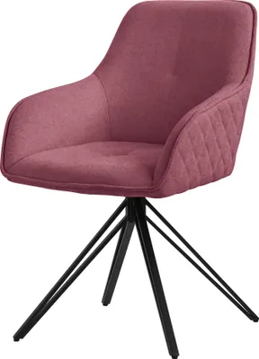 Obrázok produktu pre ML-Design B-goods otočná jedálenská stolička, staroružová, z tkanej textílie s kovovými nohami