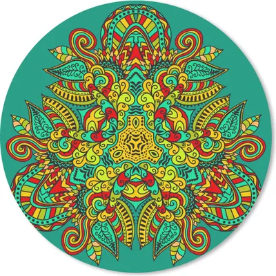 Produktbild von MuchoWow® Mauspad Mousepad Muster - Locken - Folklore 20x20 cm - Mousepads - Maus Mat - Pad - Mausunterlage - Schreibtischmatte