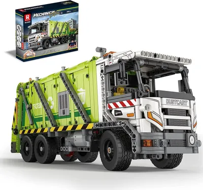Immagine prodotto di Reobrix Mattoncini da costruzione 22022 Tecnica Camion Camion della spazzatura MOC Mattoncini da costruzione 1468 pezzi