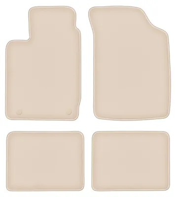 Produktbild von DURBAN Beige Velours-Fußmatten-Set für Renault Thalia I Limousine (2000-2010)