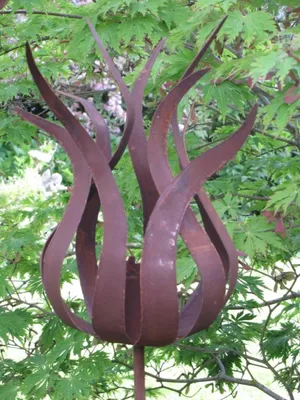 Productafbeelding van Edelrost tuinpaal, vlamvorm, groot