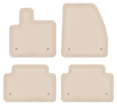 Productafbeelding van Velours automatten voor Range Rover Evoque II vanaf 2019 (SUV) – 4-delig, beige, op maat – Wielganizator FORTUNA