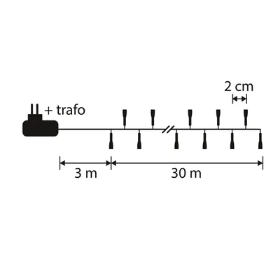 Produktbild von Luca Smart Lighting Snake-Lichterkette mit 1500 LED-Lämpchen - L3000 cm - Multicolor
