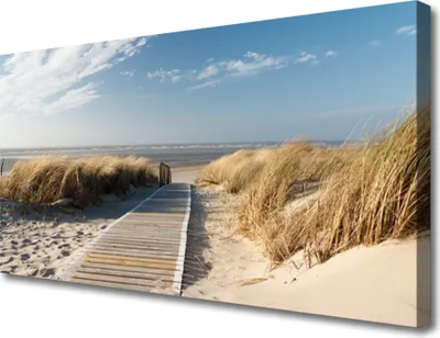 Produktbild von Tulup Leinwand-Bilder 100x50 Wandbild Canvas Kunstdruck Strand Weg Landschaft