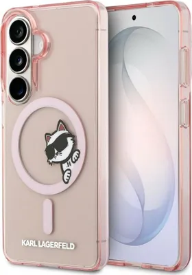Produktbild von KARL LAGERFELD case passend für SAMSUNG S26 KLHMS26S6HCPSCP (Magnetic IML Peekaboo Choupette) pink