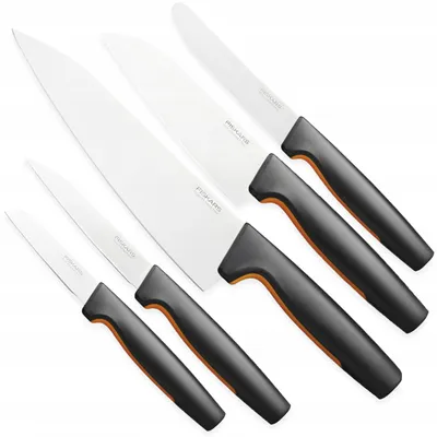 Produktbild von Messerset Fiskars Functional Form 5-teilig im Aufbewahrungsbox Edelstahl Schwarz