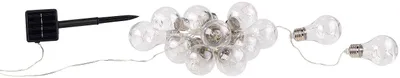 Produktbild von Lunartec Solar Lichterkette Retro: Solar-LED-Lichterkette im Glühbirnen-Look, 12 Birnen, warmweiß, 8,5 m (Glühbirne außen, Glühbirne Retro, Licht)