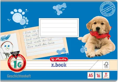 Obrázok produktu pre Herlitz 1957745 Zošit pre žiakov LIN 1G - A5 na šírku, 16 listov, 80 g/m2, zošitý