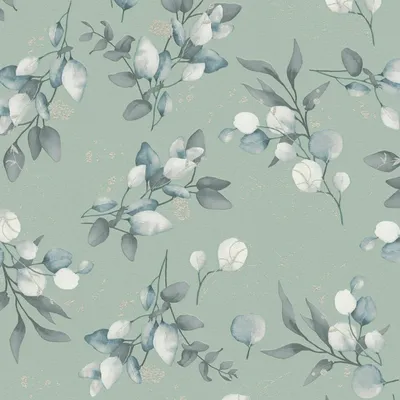 Produktbild von Vliestapete Blumentapete Grün Grau Blumenoptik 397687 Mustertapete Pure Elegance