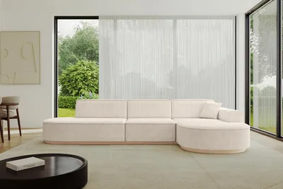 Produktbild von ALTDECOR Ecksofa in L-Form  MARI-L2-v1 - 328x171x83 cm Beige -  Corner Sofa Bett Eckcouch Couch Wohnlandschaft Cauchsofa