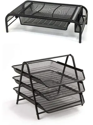 Immagine prodotto di Portadocumenti in metallo, 50,8 x 29,5 cm, nero, 2 scomparti