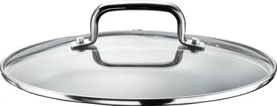 Immagine prodotto di Pinti Coperchio in Vetro Temperato Ø 26 cm ST1 – Con Bordo in Acciaio Inox e Valvola di Sfiato – Resistente agli Shock Termici