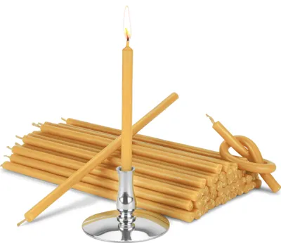 Produktbild von Kerzenhalter mit 100% Bienenwachskerzen  Ritualkerzen 40089