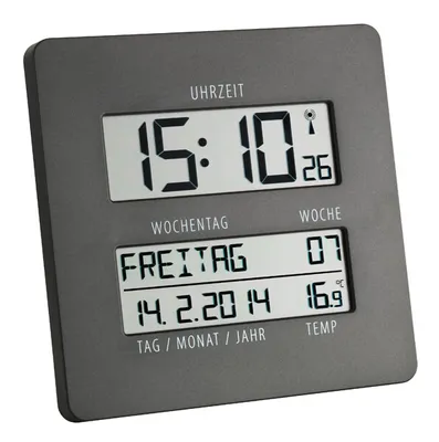 Produktbild von Digitale Funk-Wanduhr Timeline TFA 60.4509.10 Funkuhr, anthrazit