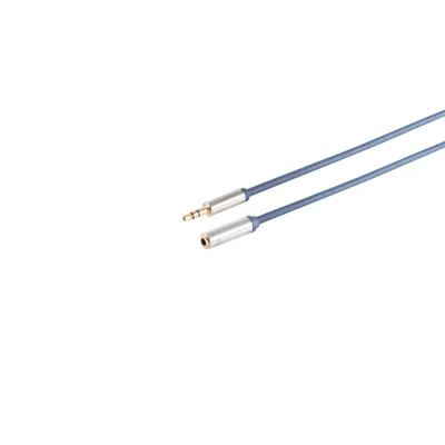 Immagine prodotto di S/CONN massima connettività Home Cinema Spina jack in metallo cromato da 3,5 mm e presa jack in metallo cromato da 3,5 mm, contatti dorati, SLIM LINE