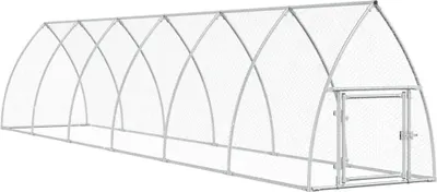 Immagine prodotto di vidaXL Gabbia per polli argento 600x105x120 cm Acciaio zincato
