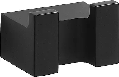 Produktbild von BERO Doppelkleiderhaken Messing Schwarz 37x26x30 mm für Bad & Küche >> zum Bohren