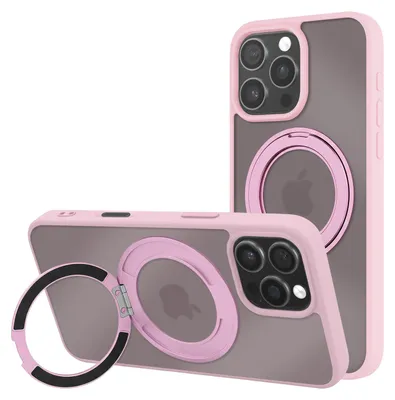 Productafbeelding van Avizar, MagSafe hoesje voor iPhone 16 Pro Max, hybride model met standaardring, roze