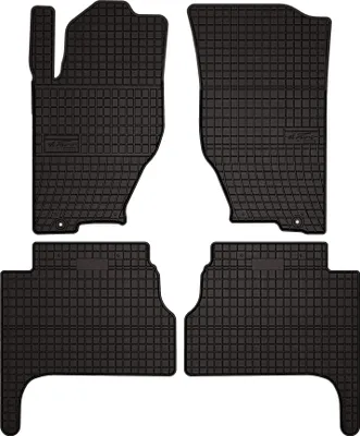 Image de Tapis de sol voiture en caoutchouc pour Kia Sorento I (2003-2009, SUV) Noir, lot de 4 pièces, fixations