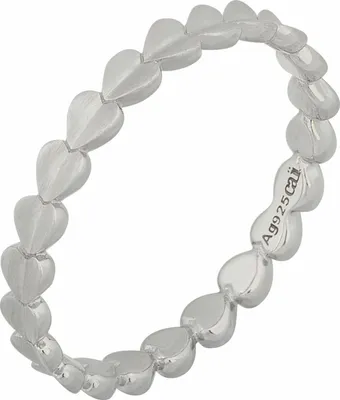 Produktbild von cai Ring 925/- Sterling Silber rhodiniert Herz Stacking