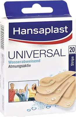 Produktbild von Wundpflaster Hansaplast Universal Strips 20 Stück 4 Größen Packung mit 10 Stück