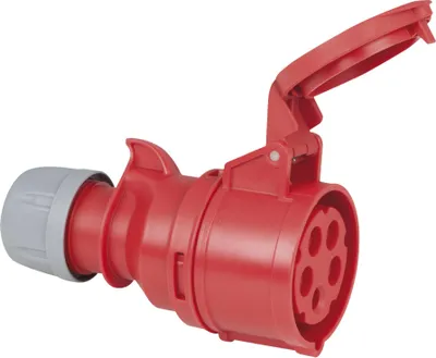 Zdjęcie produktu dla PCE CEE 16 A/400 V 5-pinowa wtyczka żeńska Rot - IP44