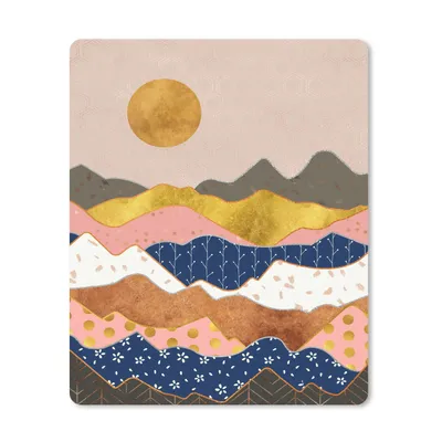 Produktbild von MuchoWow® Mauspad Mousepad Muster - Pastell - Gold 19x23 cm - Mousepads - Maus Mat - Pad - Mausunterlage - Mauspads - Spielen