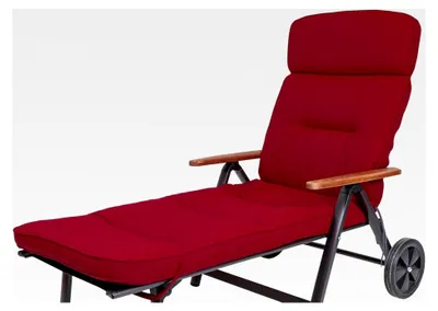 Produktbild von Polsterauflage für Rollliege Alicante rot 200x60x9cm wasserabweisend lichtecht Olefin
