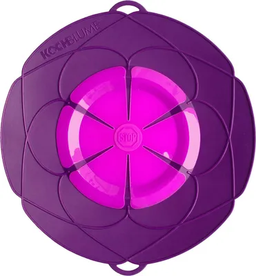 Image de Fleur de cuisson 33cm pourpre - Empêche de manière fiable tout débordement de cuisson