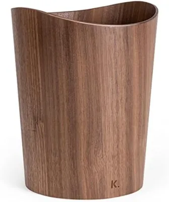 Productafbeelding van PromoHome® Houten prullenbak - 9 liter inhoud, stijlvol design, 25x25x31 cm