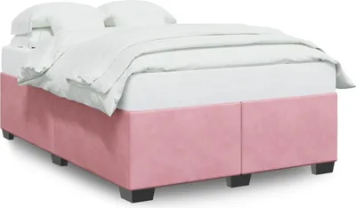 Produktbild von vidaXL Bettgestell Rosa 160x200 cm Samt