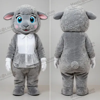 Produktbild von Flauschiges MASTICOT weißes Merino-Schaf-Maskottchen