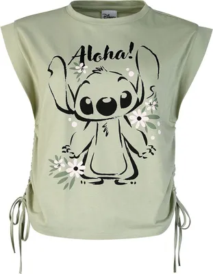 Produktbild von Lilo & Stitch Top Damen Stitch - Aloha oliv M