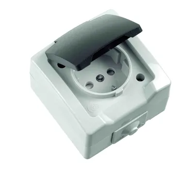 Image de Prise de courant Schuko blanche