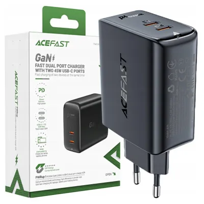Immagine prodotto di Acefast A29 Pd50W Gan (Usb-C+Usb-C) Caricatore a doppia porta Nero