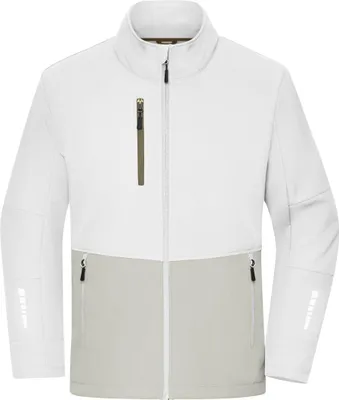 Produktbild von James & Nicholson Softshelljacke JN1886 Gr. 2XL white/cement