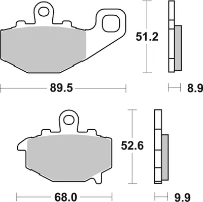 Produktbild von sbs Bremsbeläge Satz Hinten 687HF