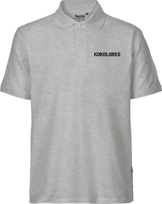 Produktbild von Huuraa Herren Polo Shirt Kokolores Schriftzug XXL Sport Grey Bio Baumwolle Fairtrade Poloshirt Geschenkidee