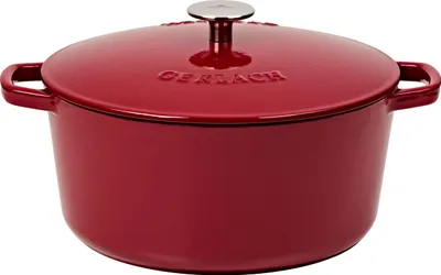 Produktbild von Gerlach Gusseisen Topf mit Deckel. NATUR 26 cm 5 l bordeauxfarben