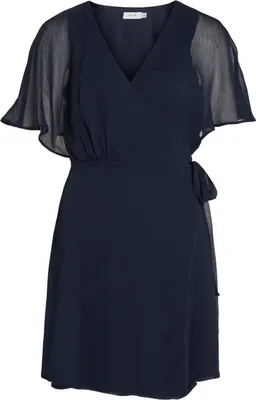 Produktbild von VILA Elegantes Wickelkleid mit Gürtel Kurzes Wrap Dress Kleid VIRILLA  Größe: 34