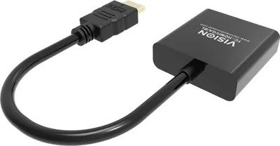 Image de Vision TC-HDMIVGA/BL adaptateur de câble vidéo 0,23 m HDMI Type A (Standard) VGA (D-Sub) Noir