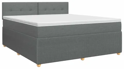 Productafbeelding van vidaXL Boxspringbed met matras, donkergrijs, 160 x 200 cm, gestoffeerd