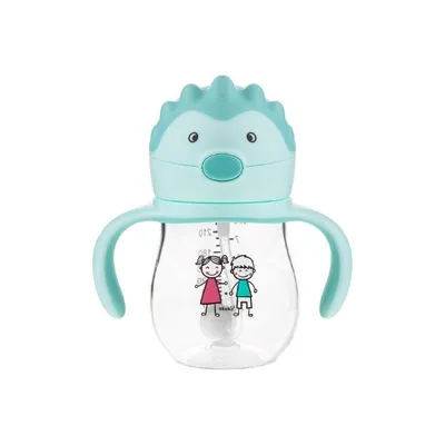 Produktbild von Akuku Flasche mit Strohhalm und Gewicht - Hedgehog 250 ml, +12m