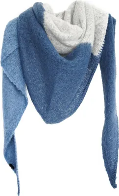 Produktbild von Modischer Dreiecksschal für Damen, XXL Schal 220x100 cm - komfortabel & langlebig Blau/Grau
