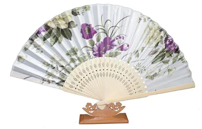 Produktbild von 505, 1 Stk. Hand- Deko- Sommer Fächer Blumen Motive Retro Design
