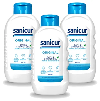 Produktbild von 3 x Sanicur Bad- und Duschgel Original - 300 ml - Vorteilspackung - 3 Stücke