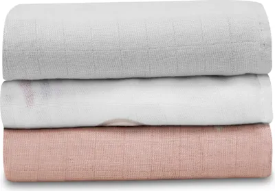 Produktbild von LIONELO Bamboo Set 3 Stück natürliche mullwindeln Bambus 70x70, vom 1. Lebenstag, antibakteriell, antimykotisch, hypoallergisch, sanft, weich, Decke, Wickelunterlage