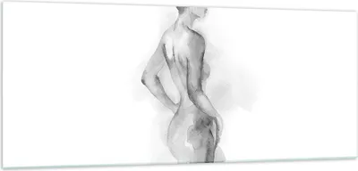 Produktbild von Bilder auf glas - Einteilig - Frau Körper Stück - 100x40cm - Glasbilder - Wandbilder - Bilder - zum Aufhängen bereit - Wanddekoration aus Glas - Glas Bilder - Wandbild auf Glas - GAB100x40-4995